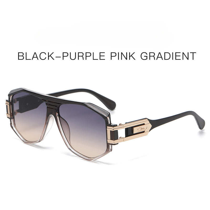 Wholesale New Polygon Large Frame Aviator Men's PC Sunglasses